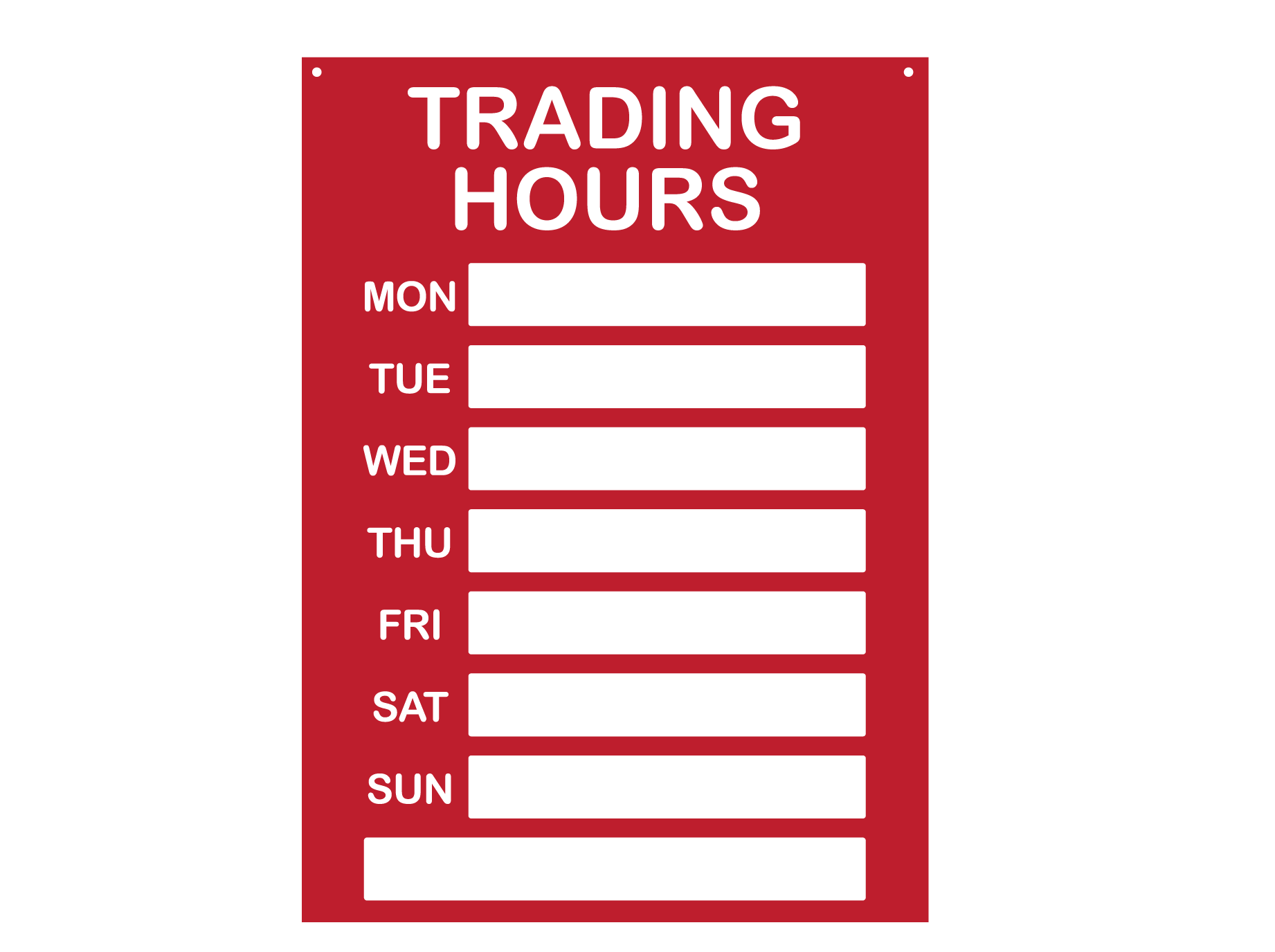 » Trading Hours